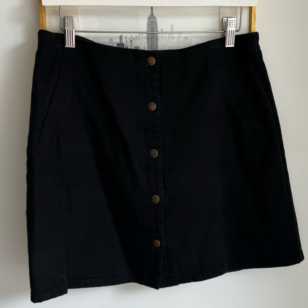 Black Denim Skirt